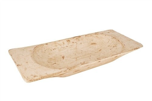 Eurostyle Deep Dough Bowl | Hand-Carved Rustic Wooden Batea