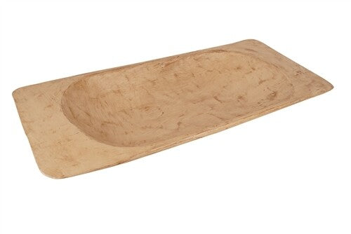 Eurostyle Deep Dough Bowl | Hand-Carved Rustic Wooden Batea