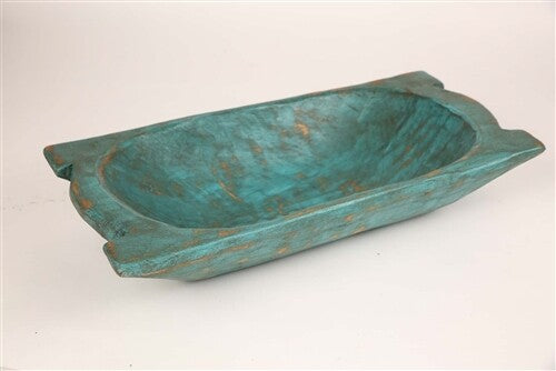 Eurotrenchy Deep Wooden Dough Bowl | Hand-Carved Rustic Batea