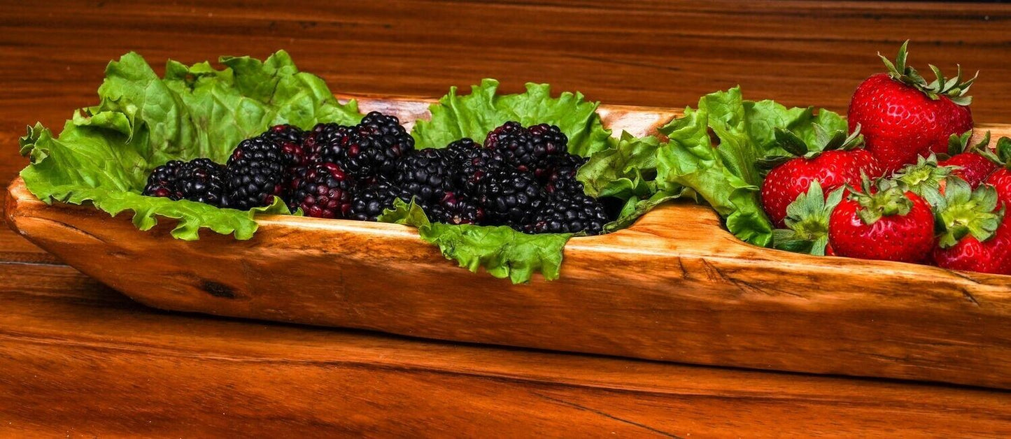 Food-Safe Fiesta Baguette Dough Bowl | Extra Long Handcrafted Batea