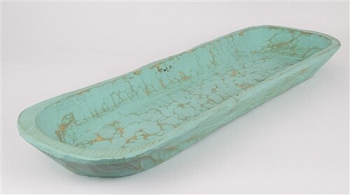 Extra-Long Wooden Dough Bowl | Rustic Hand-Carved Batea