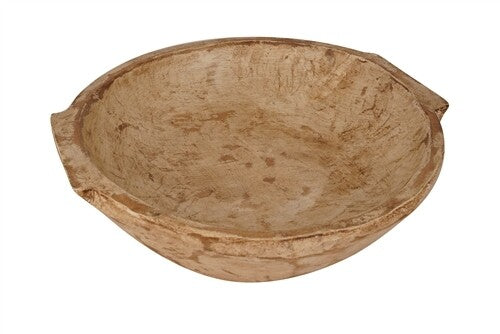 Chubster Hand-Carved Round Wooden Dough Bowl | Rustic Decor & Newborn Prop