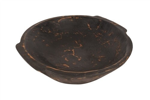 Chubster Hand-Carved Round Wooden Dough Bowl | Rustic Decor & Newborn Prop