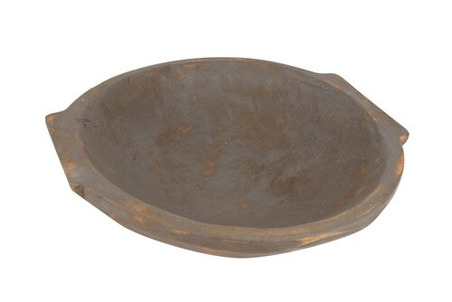 Chubster Hand-Carved Round Wooden Dough Bowl | Rustic Decor & Newborn Prop