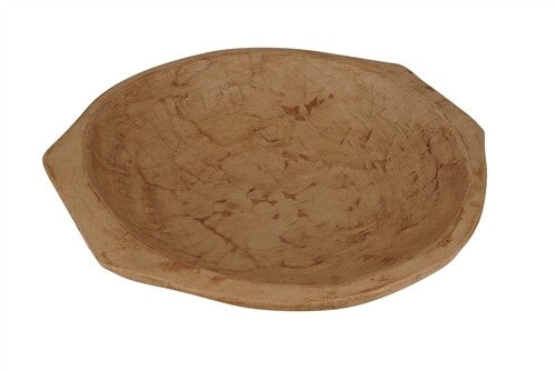 Chubster Hand-Carved Round Wooden Dough Bowl | Rustic Decor & Newborn Prop
