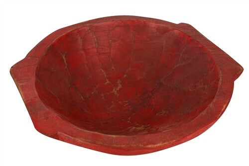 Chubster Hand-Carved Round Wooden Dough Bowl | Rustic Decor & Newborn Prop