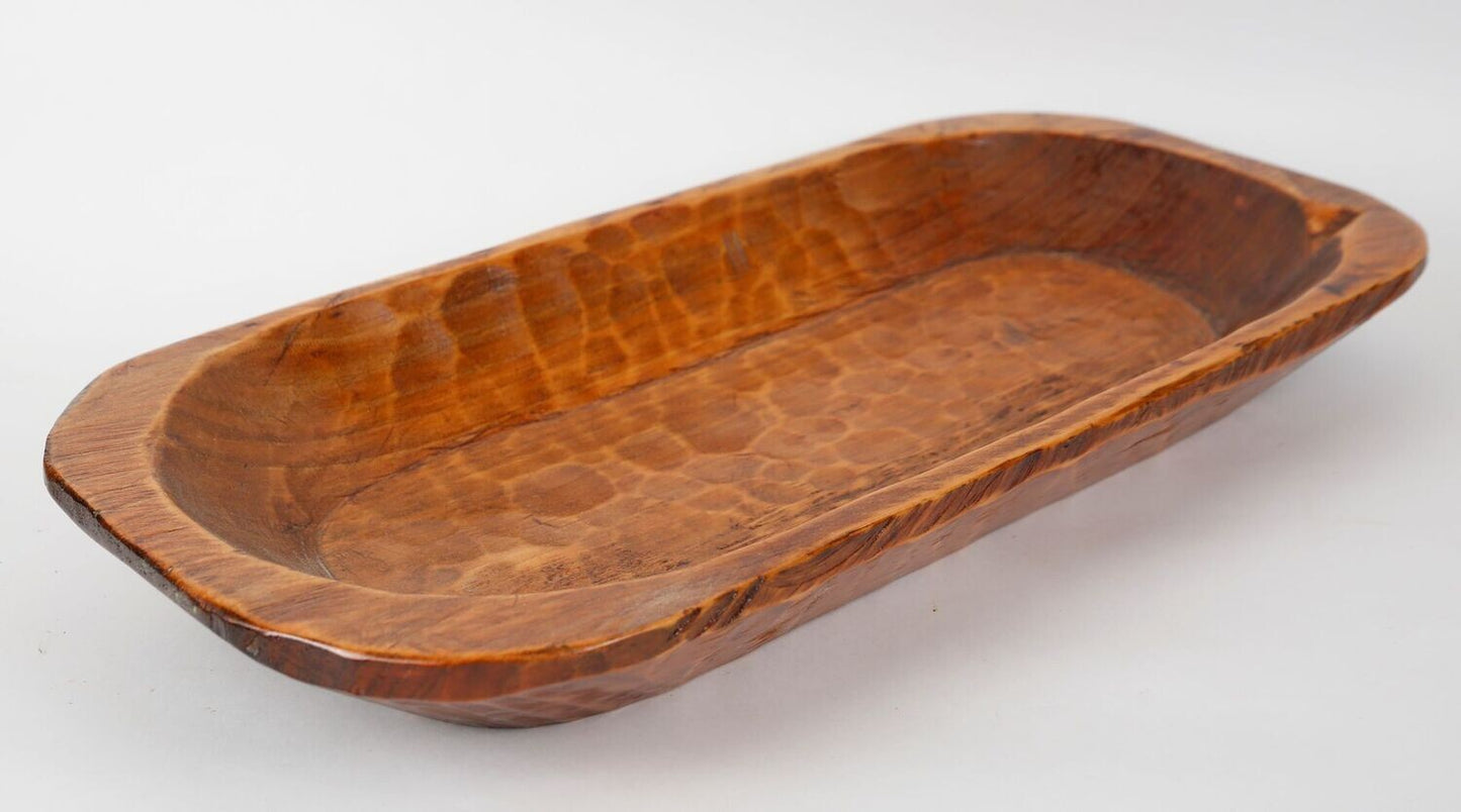 Food-Safe Elegant Plus Wooden Dough Bowl | Handcrafted Farmhouse Batea