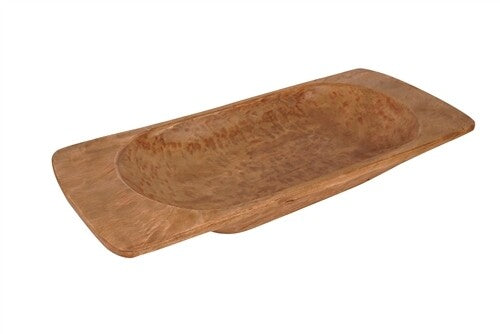 Eurostyle Deep Dough Bowl | Hand-Carved Rustic Wooden Batea