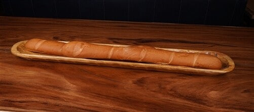 Food-Safe French Baguette Dough Bowl | Hand-Carved Farmhouse Batea