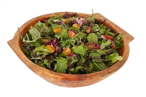 Chubster Food-Safe Deep Round Wooden Dough Bowl with Handles | Handcrafted Batea & Trencher