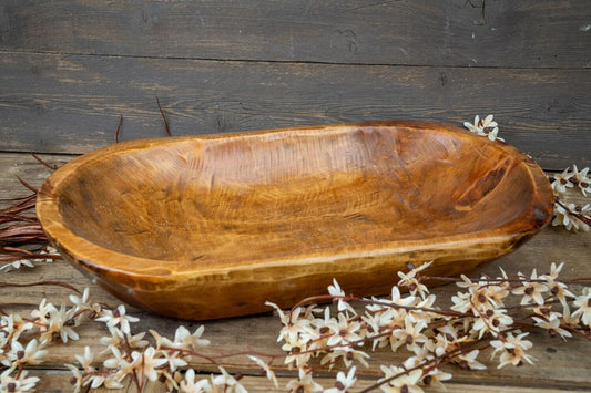 Food-Safe Hearty Wooden Dough Bowl | Handcrafted Batea