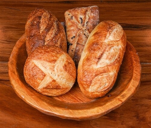 Food-Safe Round Wooden Dough Bowl | Hand-Carved Primitive Batea & Serving Bowl