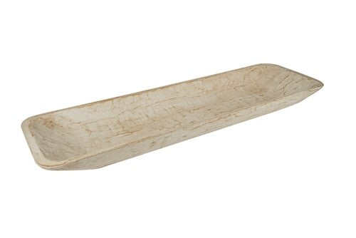Santa Fe Long Hand-Carved Pine Dough Bowl | Farmhouse – Multi-Color Finishes