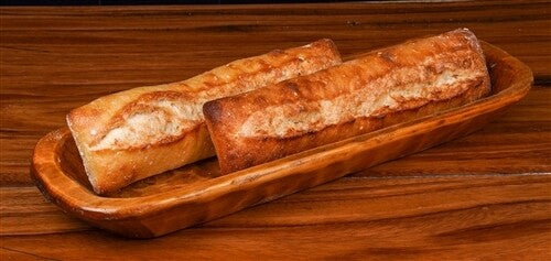 Food-Safe Small Baguette Dough Bowl | Hand-Carved Bread Bowl & Serving Batea