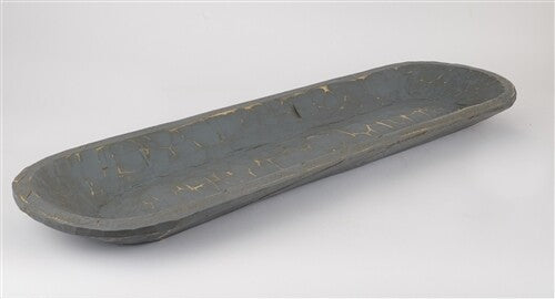 Extra-Long Wooden Dough Bowl | Rustic Hand-Carved Batea