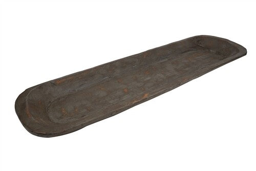 Extra-Long Wooden Dough Bowl | Rustic Hand-Carved Batea